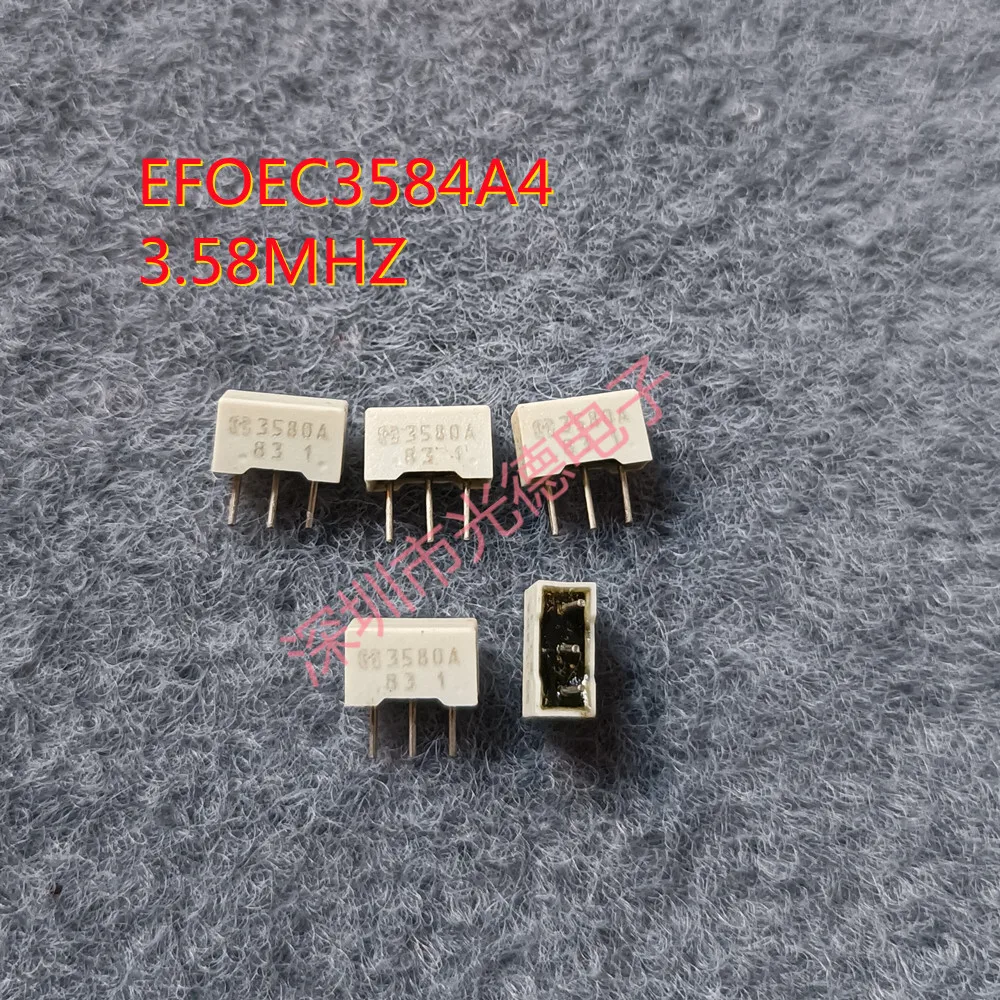50PCS/ceramic crystal oscillator filter EFOEC3584A4 3.58MHZ 3.58M 3580A in-line 3-pin