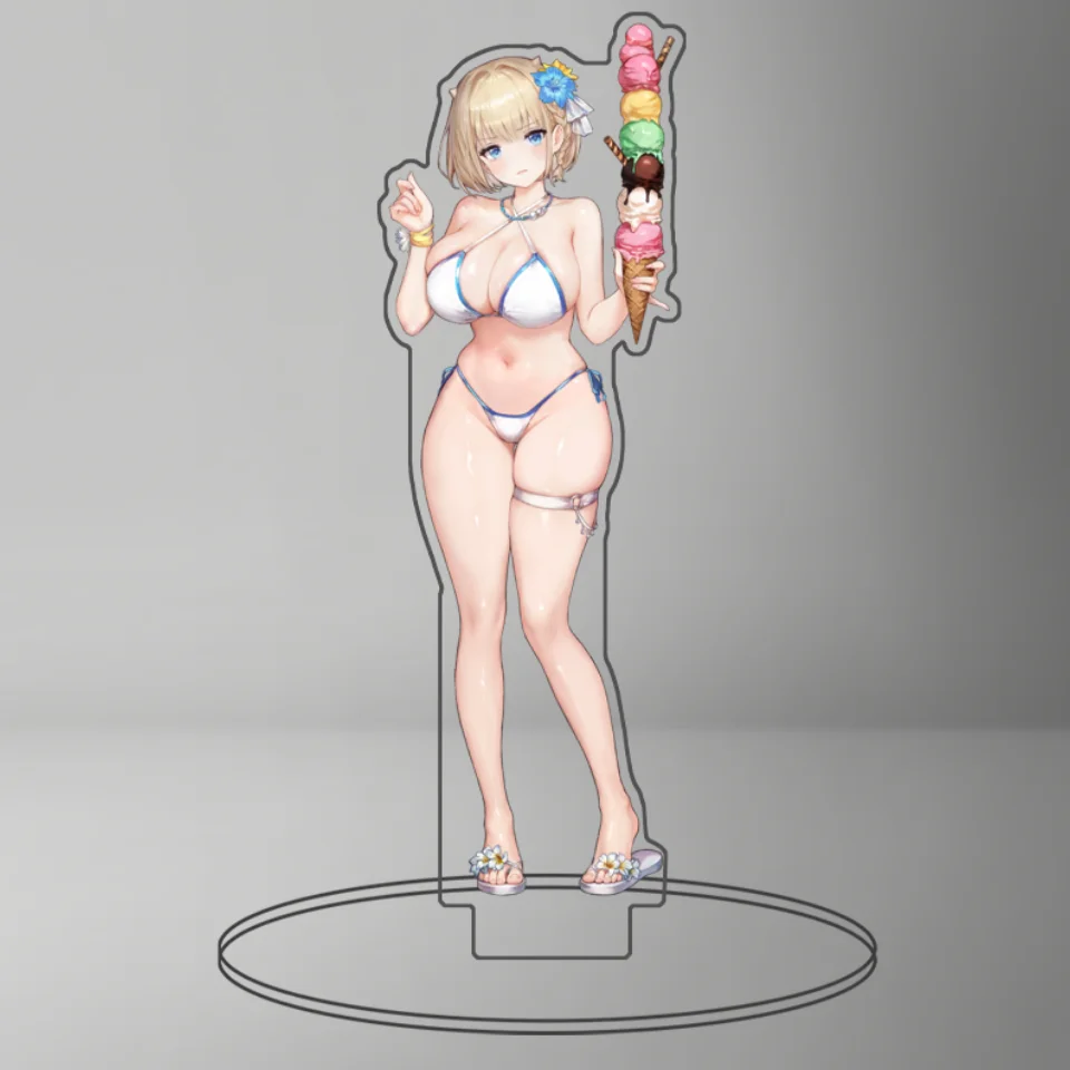 อะนิเมะเกม Browndust2 อะคริลิค 2nd ครบรอบ Justia Wilhelmina Eclipse ชุดว่ายน้ํายืนแผ่นของขวัญเครื่องประดับของเล่น