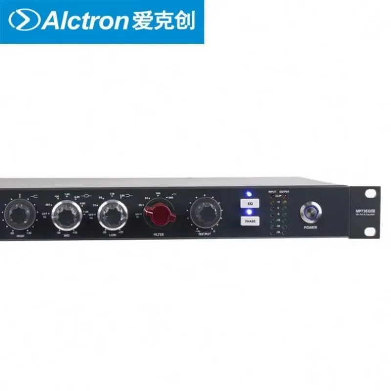 

2025 Alctron MP73EQv2 1u записывающий микрофон, усилитель мощности, профессиональный микрофонный усилитель, фантомное питание 48 В с трехдиапазонным эквалайзером