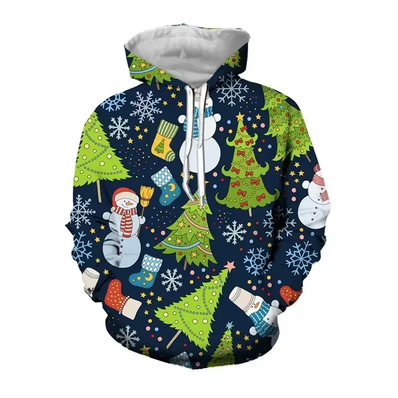 2025 جديد عيد الميلاد الملابس 3D الرقمية ملابس منقوشة بكم طويل عيد الميلاد قميص رياضي للرجال والنساء ألياف البوليستر هوديي #5