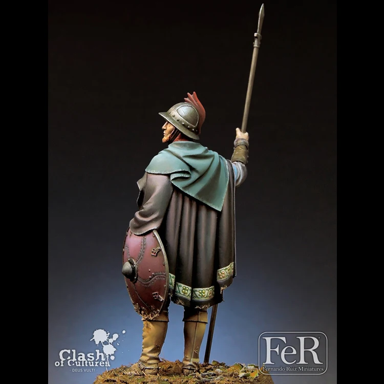 1/24 Carolingian Cavalryman, 850, Resin Model figure GK, Ancient war theme, Unassembled and unpainted kit