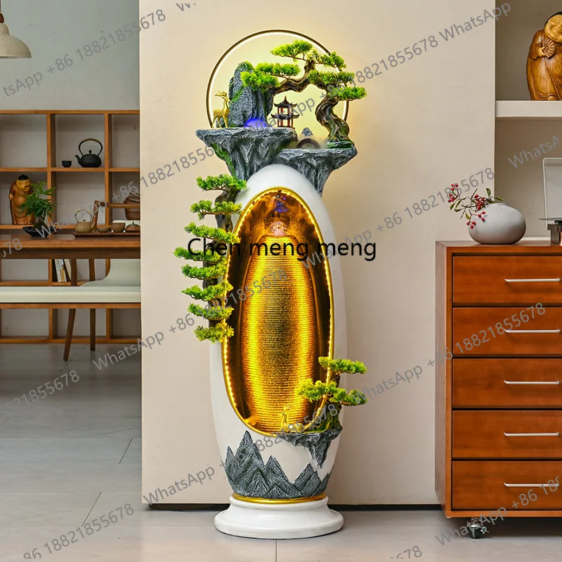 Flowing water ornament circulation fountain lucky feng shui ball living room home office landscaping landing opening gift