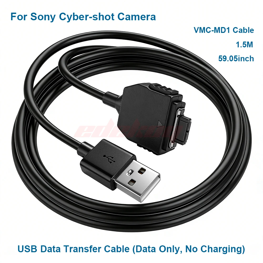 for Sony Cable USB  (VMC-MD1) for Cyber-shot DSC-P100,P200,G1,M2,F88,T2,T30,T100,TX1,N2,H9,H10,W35,W70,W100,W150,W100 Cameras