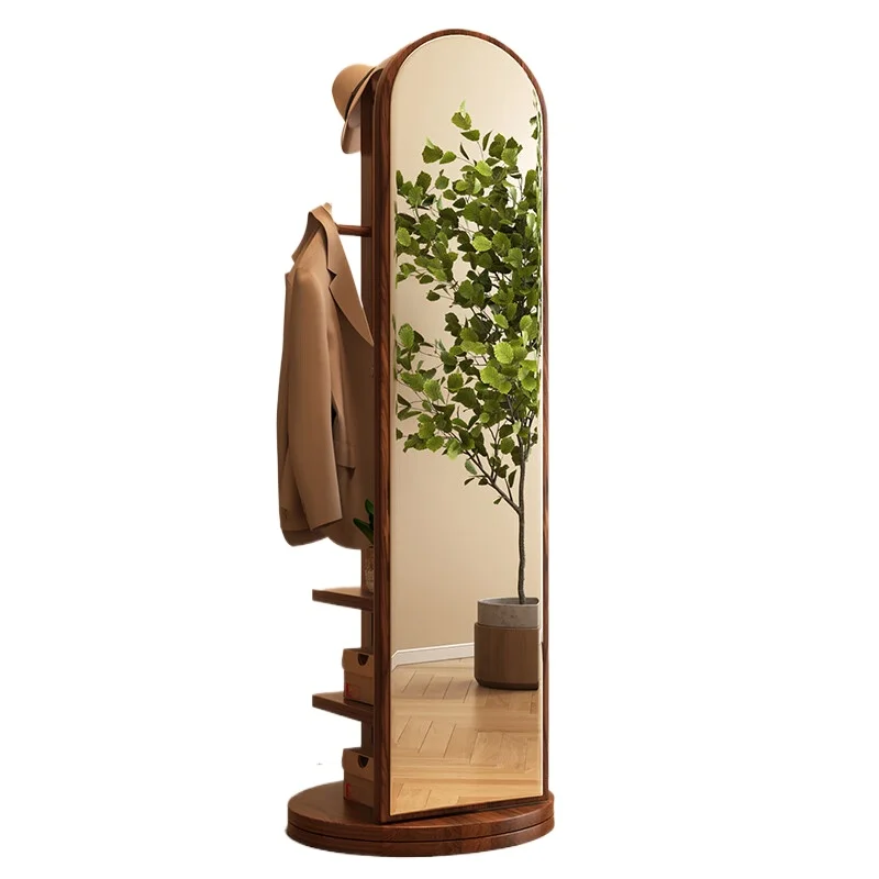 

Dressing full-body mirror household rotatable