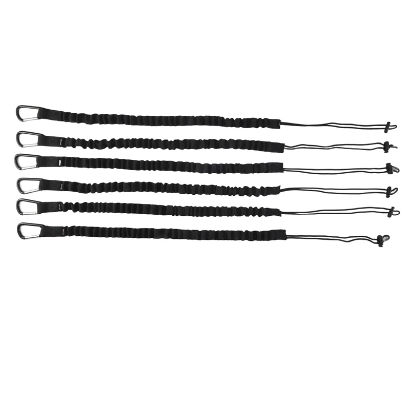 【supernew】6-pieces-tool-lanyardoutdoor-tool-ropehigh-altitude-fall-prevention-safety-roperetractable-elastic-tool-ropeblack