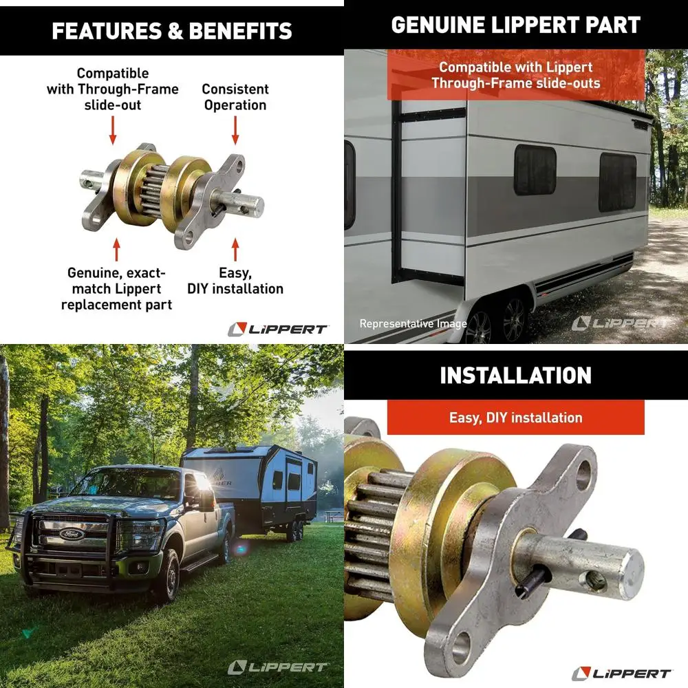 Lippert 123356 Heavy Duty RV Slide-Out Gear Pack with Steel Rollers 2.5