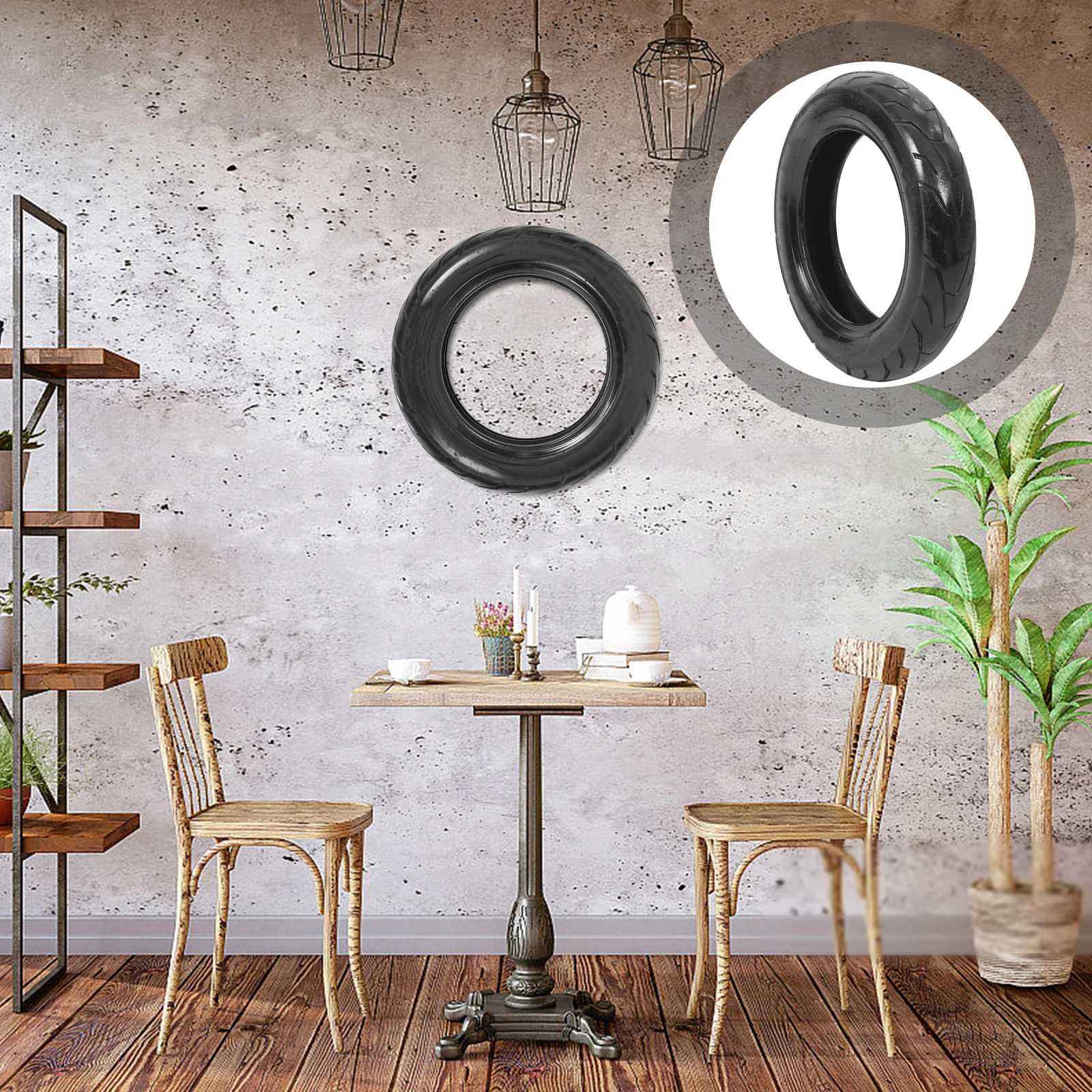 خمر المطاط الإطارات الجدار الديكور الإبداعية جدار الفن ريفي النمط الصناعي ديكور المنزل #3