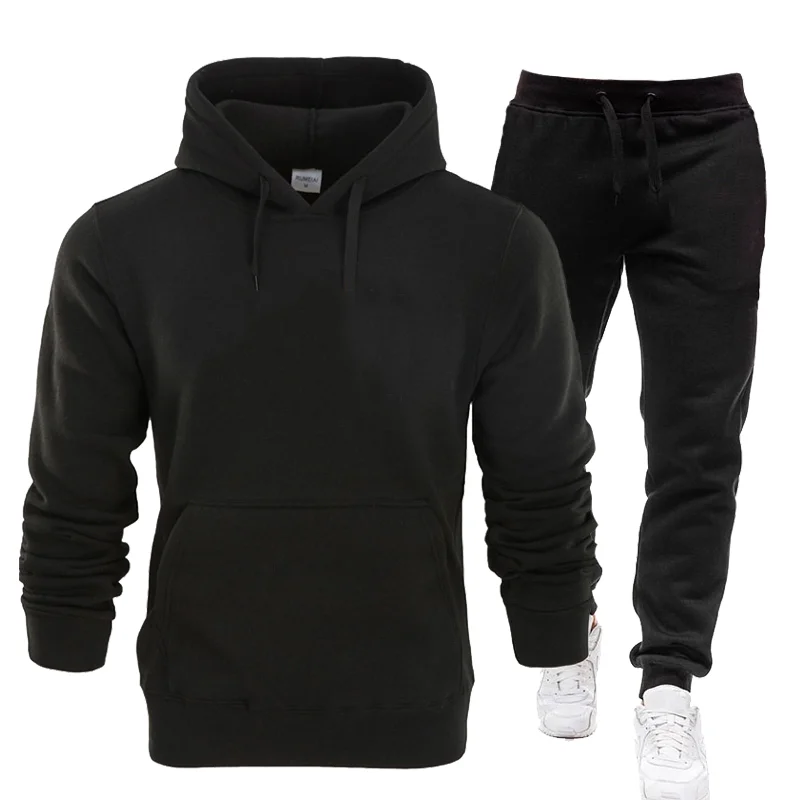 Sudadera con capucha para hombre y mujer, pantalones de chándal para gimnasio, Tops de Fitness, pantalones para correr, ropa deportiva, chándales, 2