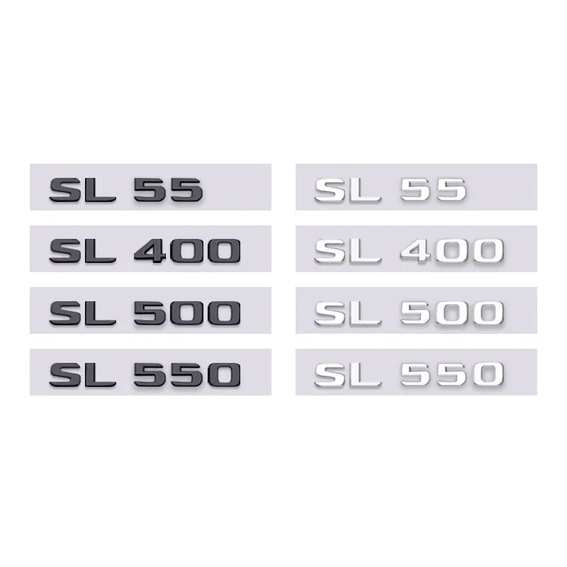 SL55 SL400 SL500 SL550 letter car stickers for Mercedes Benz SL class refit SL series new old style rear trunk logo tail labels