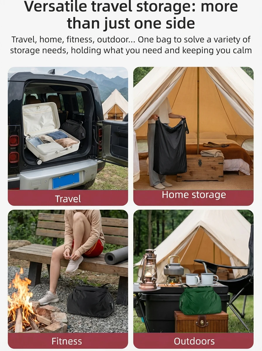Glamping Vakuum-Kompressionsbeutel Ohne Pumpenbedarf Wasserdichter Ausrüstungsorganizer für Schlafsack Daunenjacke Vanlife Platzsparend – Detail 7