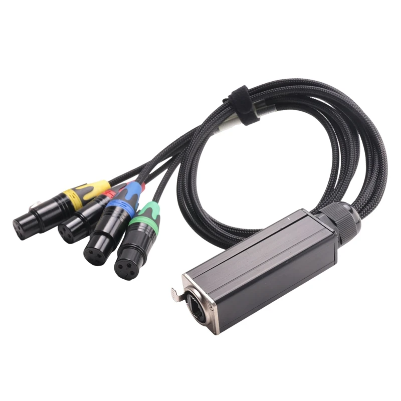 1 Pair XLR To Ethernet Adapter 3-Pin Multi Network Stage, XLR Male And Female Cable Stage Audio RJ45