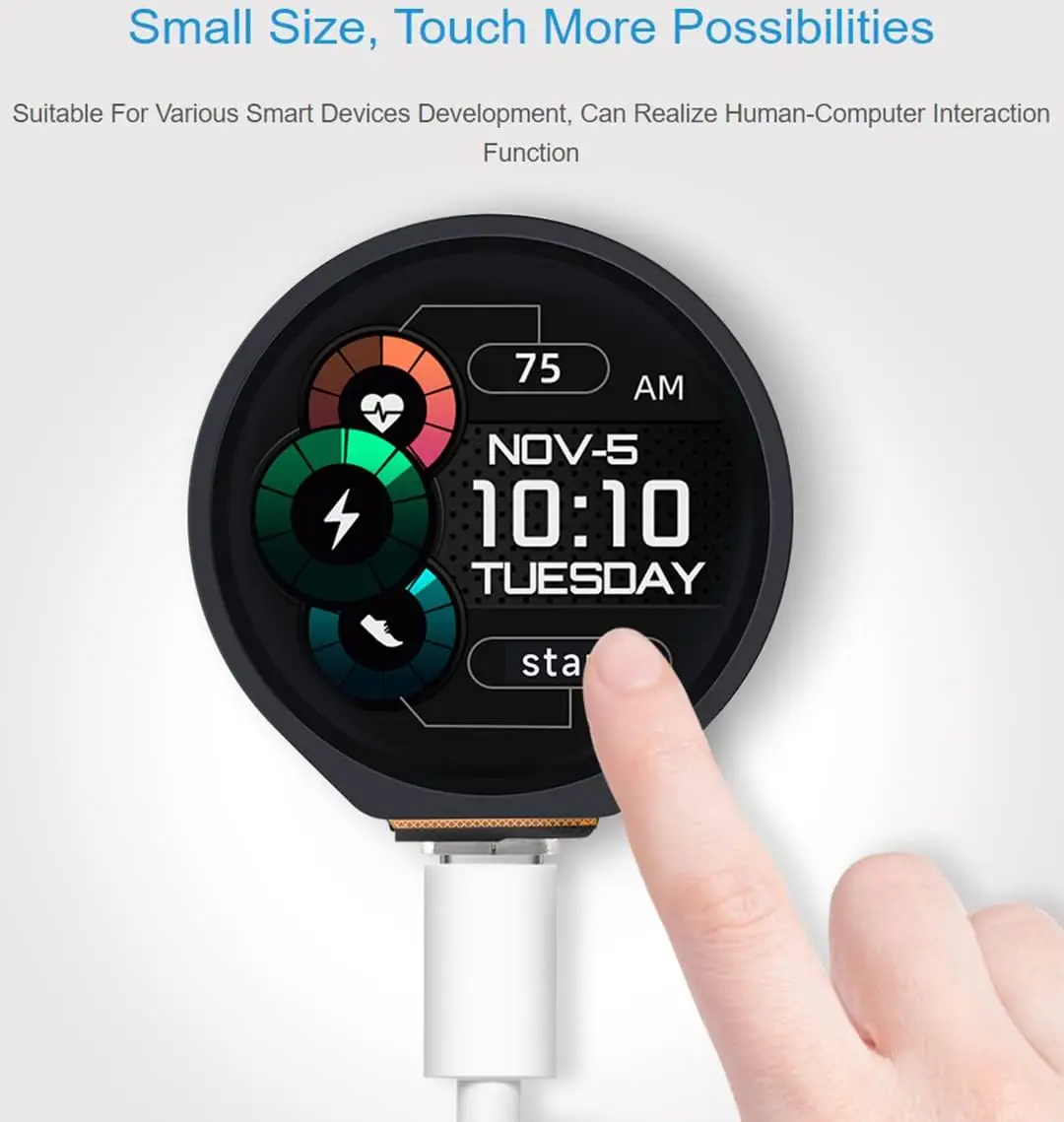 Waveshare RP2040 1.28 pouces IPS écran tactile rond LCD RP2040-Touch-LCD-1.28 240x240 prise en charge C/C ++ MicroPython Arduino IDE