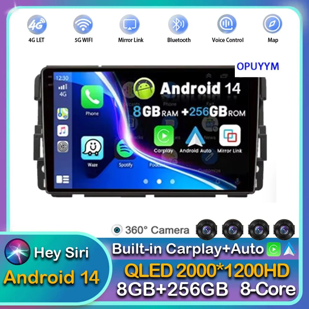 

Android 14 Carplay Auto Car Radio For Chevrolet Silverado Impala GMC Yukon Acadia Sierra Multimedia Player GPS Stereo 2 din DSP