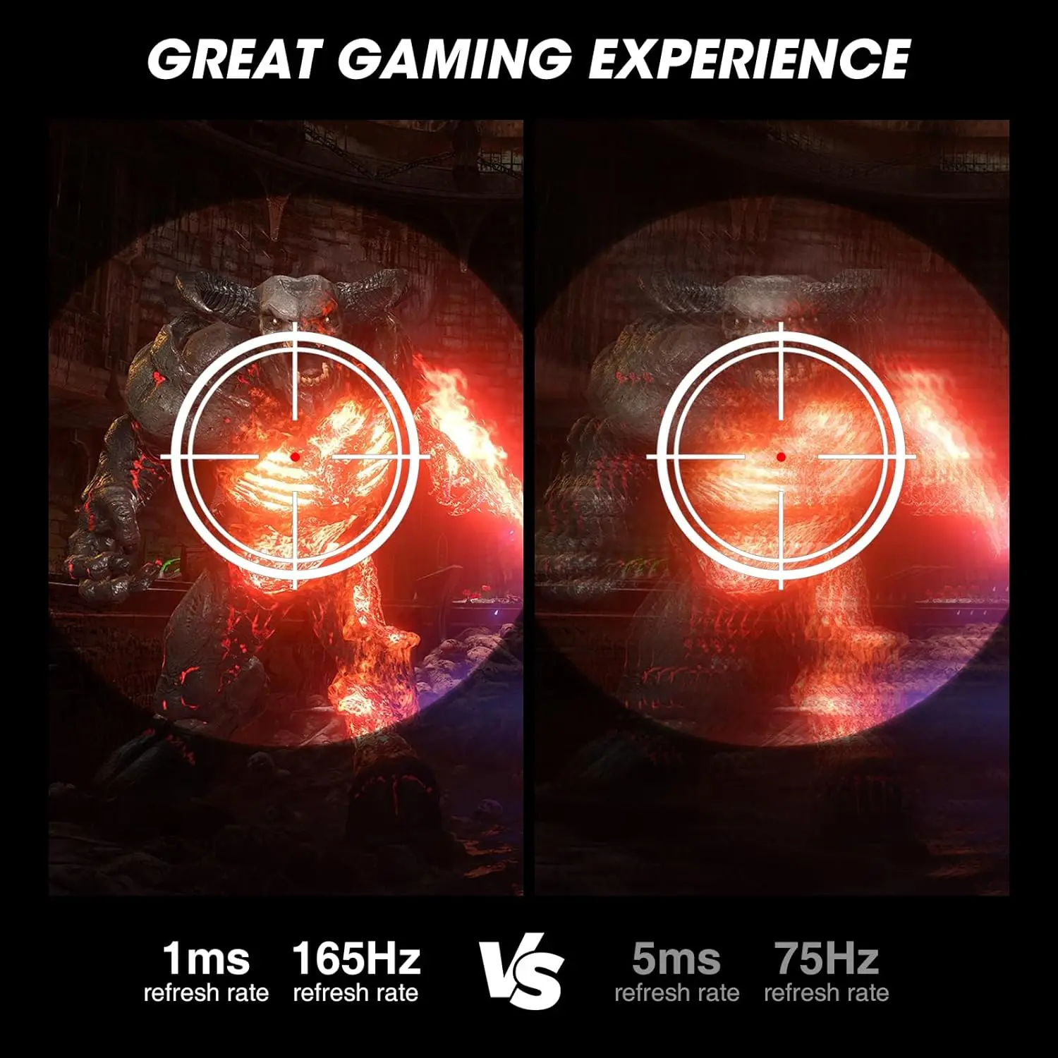32-Inch 1080p High-Performance Ultra-Thin Gaming Monitor 1MS Response & HDR Ambient Light 165Hz Refresh Rate for Gamers