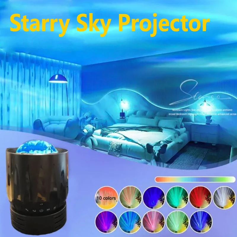 

Bedroom Projection Lamp Ambient Light Novelty Galaxy Projector Bedroom Bedside Starry Sky Lamp Multi Mode Starry Sky Projector