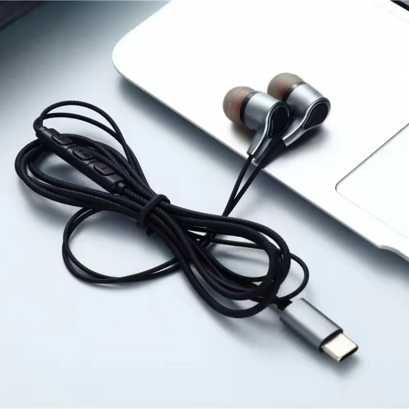 Wired Earphone Type-C with Mic In-ear Wired Headphones For Xiaomi Samsung NOTE 10 NOTE 20 S21 S20 Cellphone Headsets