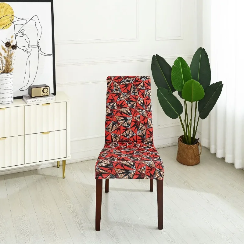 Printed Chair Cover Abstract Pattern Vibrant Colors Fade-Resistant Formaldehyde-Free Seat Cover Machine Washable Chair Protector