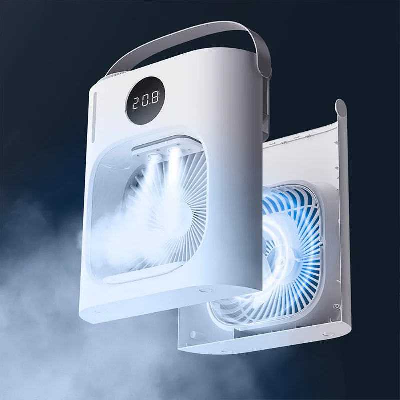 Lydisto-Ar Condicionado Portátil, Ventilador de Umidificação, Refrigerador de Ar, Ventilador de Água, USB, 900ml
