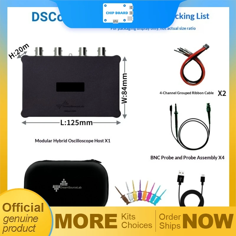 DScope Mixed-Signal Test Instrument DreamSourceLab Oscilloscope With Logic Analyzer & Signal Generator Circuit Debug Tool