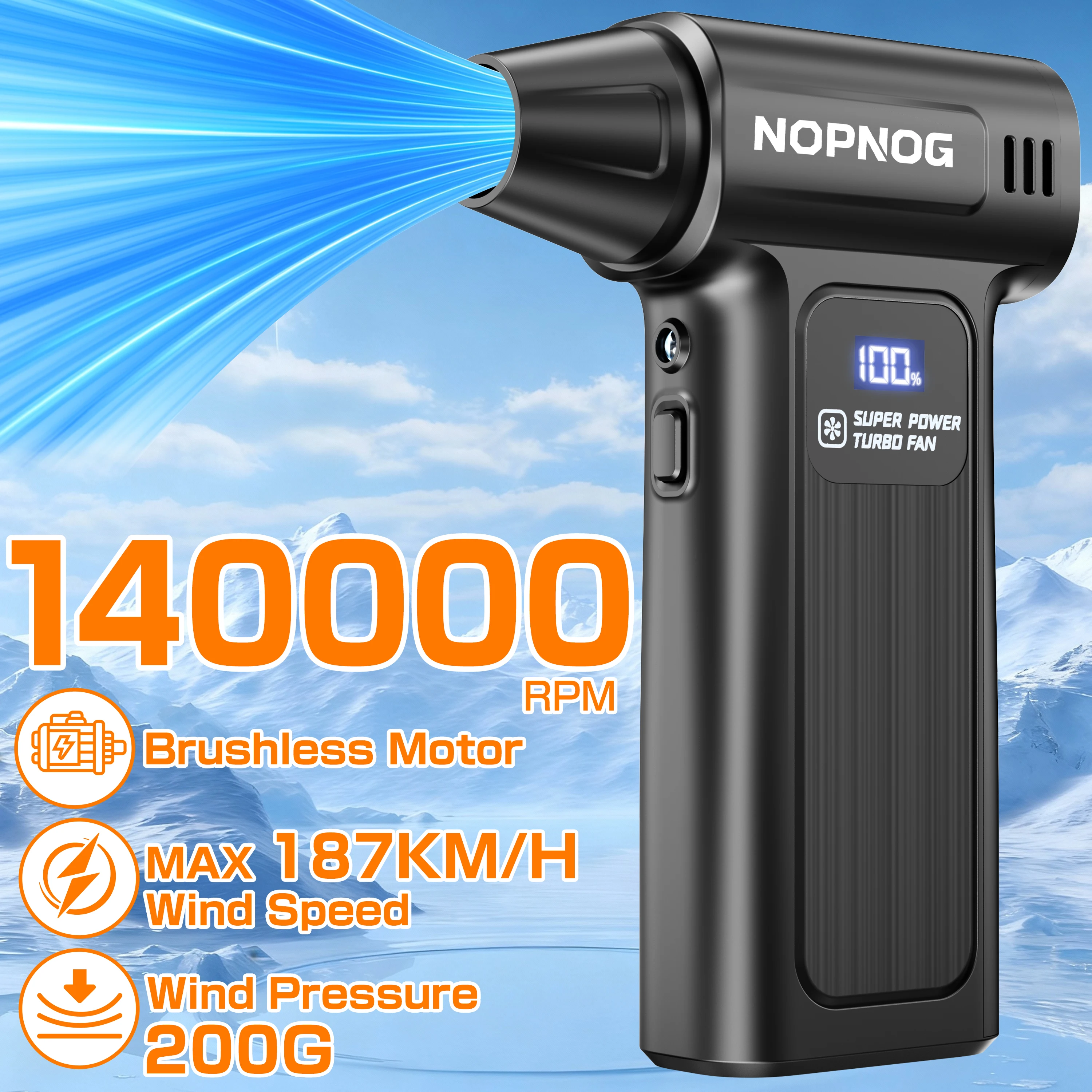 Blower Tools Turbo Fan Electric Air Duster M9 Car Accessories Cleaning Jet Blowing Snow 150000RPM 2025 New Violent Hair Dryer