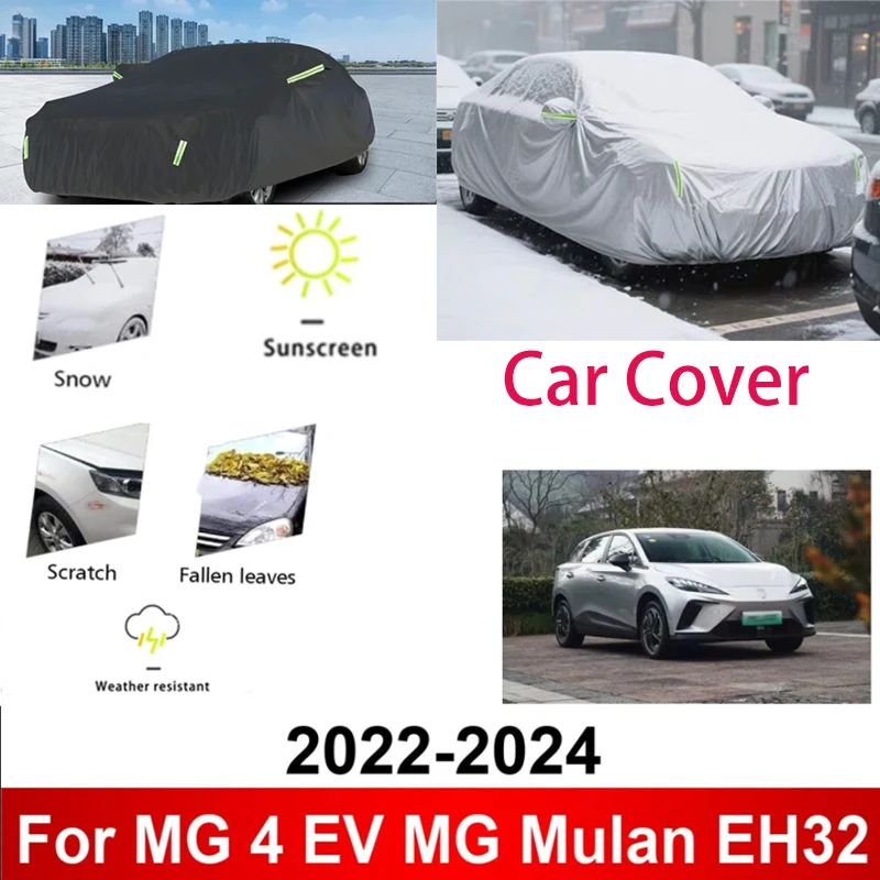 

for MG 4 EV MG Mulan EH32 2022-2024 Full Car Covers Outdoor Sun Anti UV Rain Snow Dust Protection Oxford Cloth Accessories