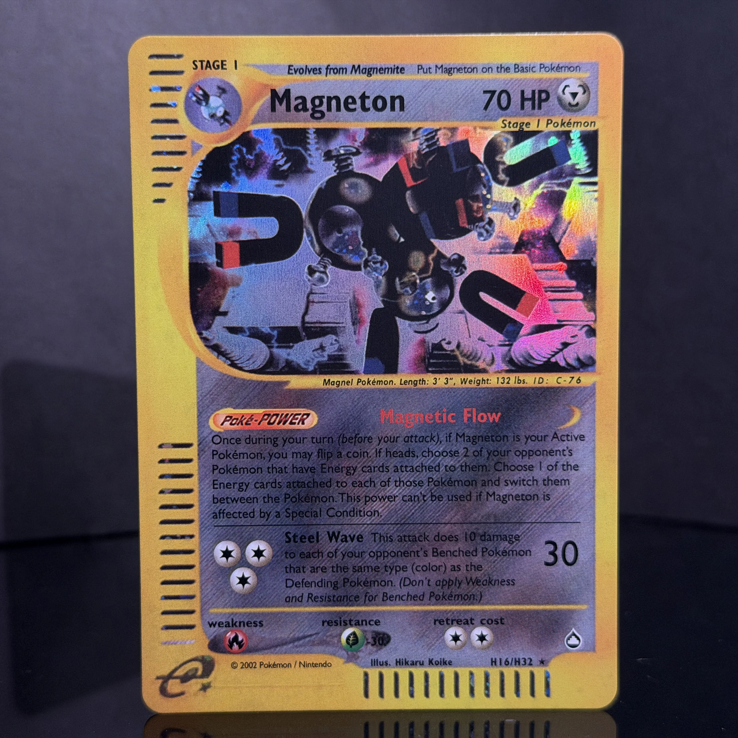 PTCG TCG AQ Aquapolis H1-H32 e-Series Vintage Full Art Starry Dot Holo Tyranitar Zapdos Proxy Rare Collectible Cards Toys
