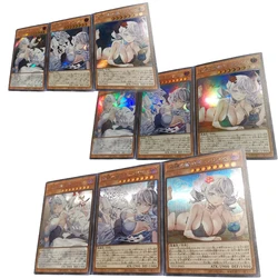 3Pcs/set Diy Homemade Yu-Gi-Oh! Lady Labrynth of The Silver Castle Anime Character Bronzing Collection Flash Card Cartoon Toy