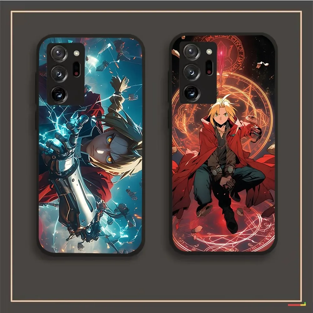 Anime F-Fullmetal Alchemist Phone Case For Samsung Galaxy A52 A12 A51 S21 Edge S22ULTRA S23 S20LITE Plus Ultra Black Cover