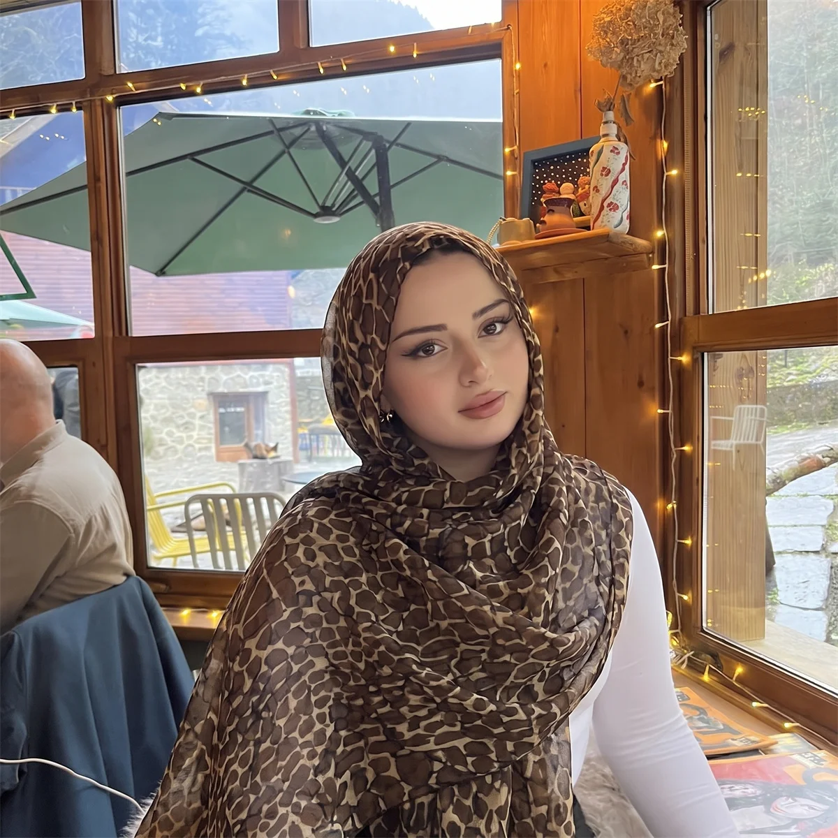 Street Fashion Hijab - Boho Animal Croc Hijab-Schal, leichter, weicher