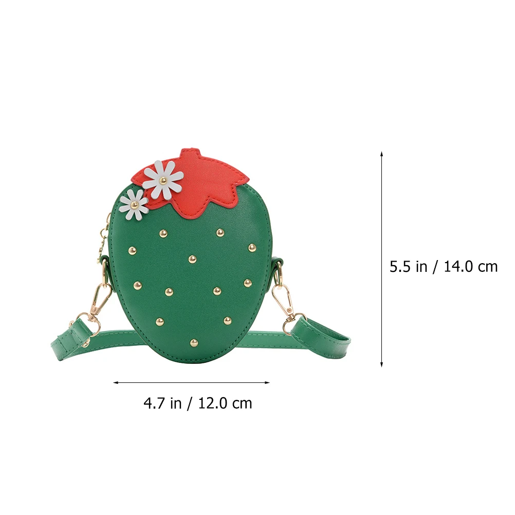 

1pc Strawberry Shaped Crossbody Bag Fashion Coin Purse Adjustable Strap PU Bright Color Travel Shopping Gift