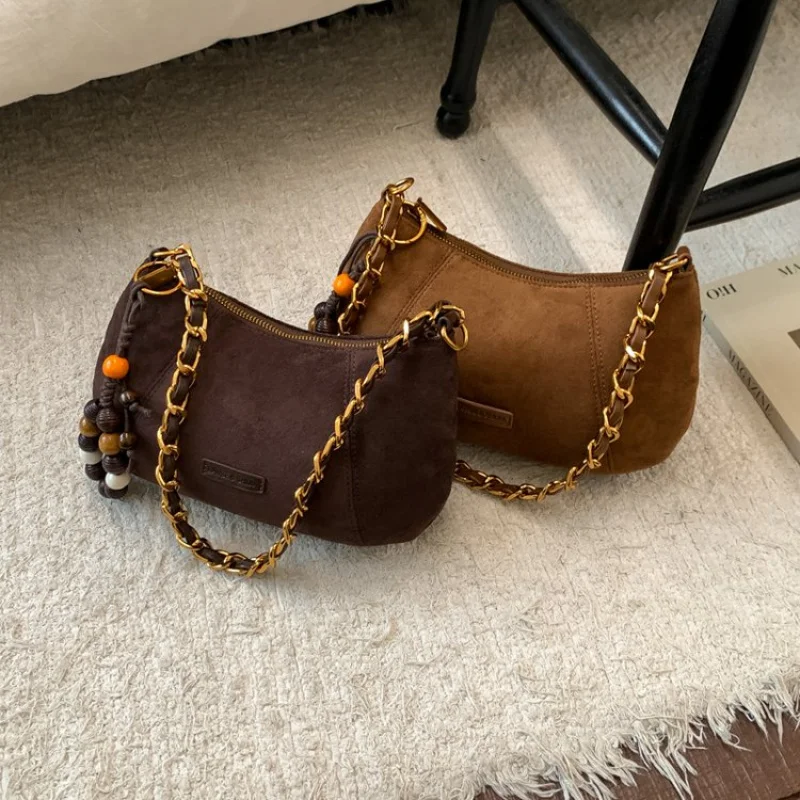 

Luxury Ladies Vintage Leather Crossbody Bag Trendy Commuter Classic Elegant Women's Casual Simple Fashionable Shoulder Bag