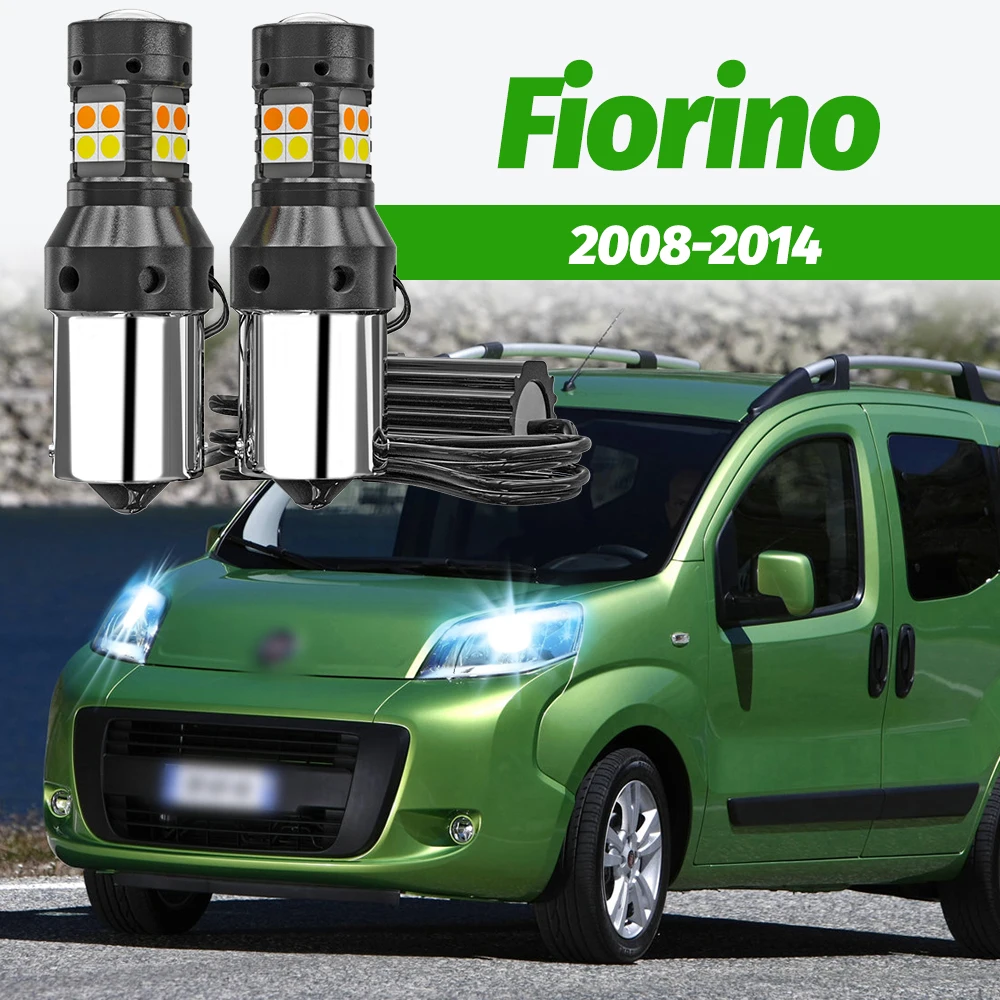 

2 шт. двухрежимные светодиодные дневные ходовые огни (DRL) с функцией указателей поворота для Fiat Fiorino 2008-2014 годов выпуска