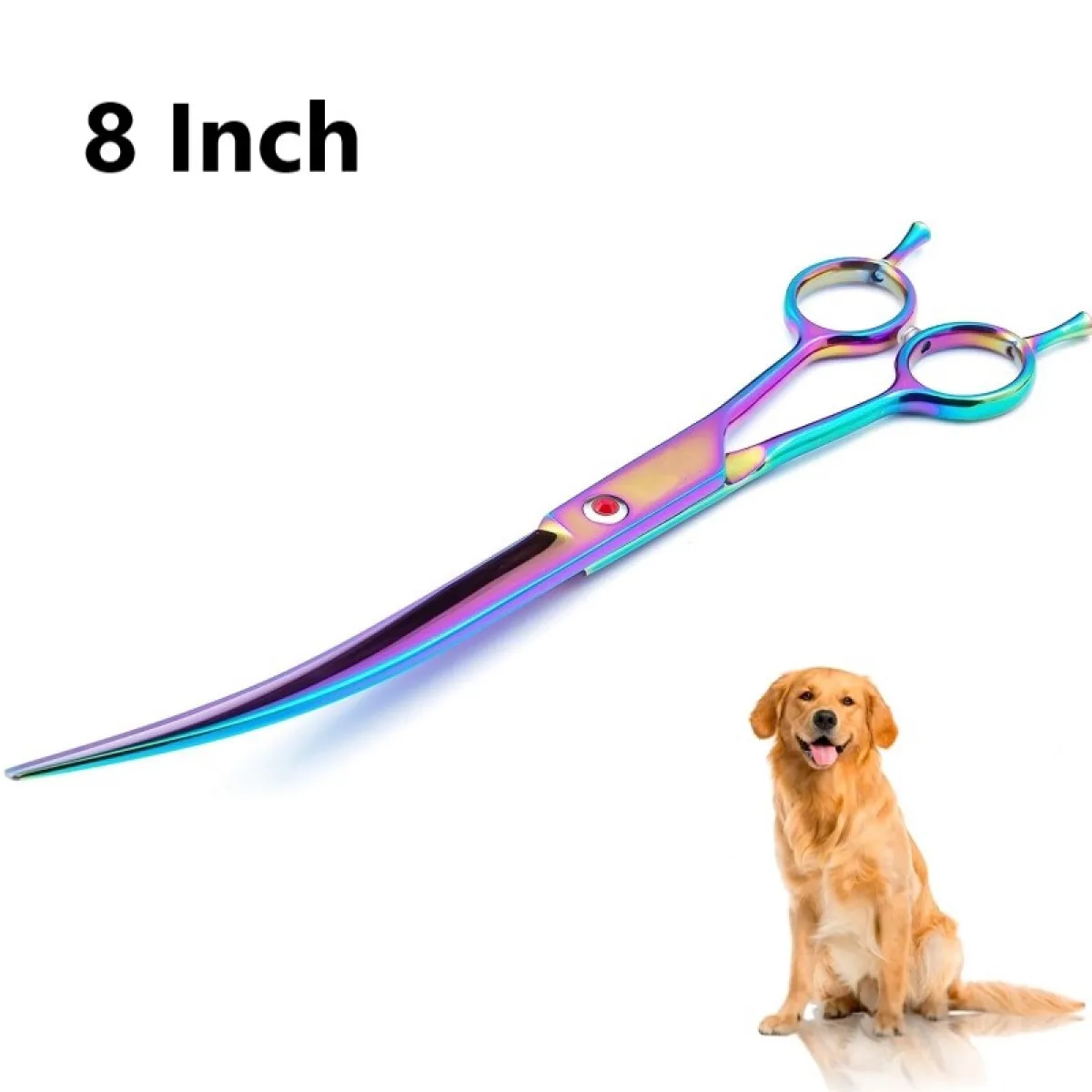 8inch Pet Grooming Scissors Double Tailed Left And Right Hands Professional  Curved Scissors Dog Cat  Trimming Cutting Shears