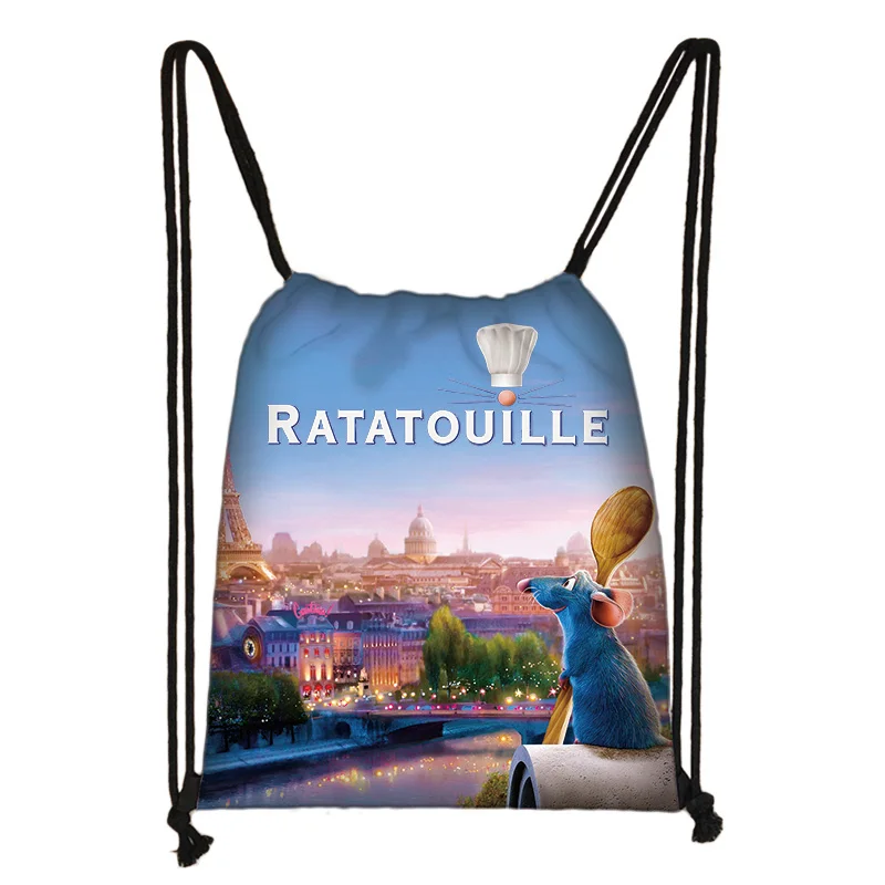 Ratatouille Drawstring Boy Girl Fasion Bags Women Large Capacity Shopping Bag Teenager Casual Backpack Portable Travel Bags