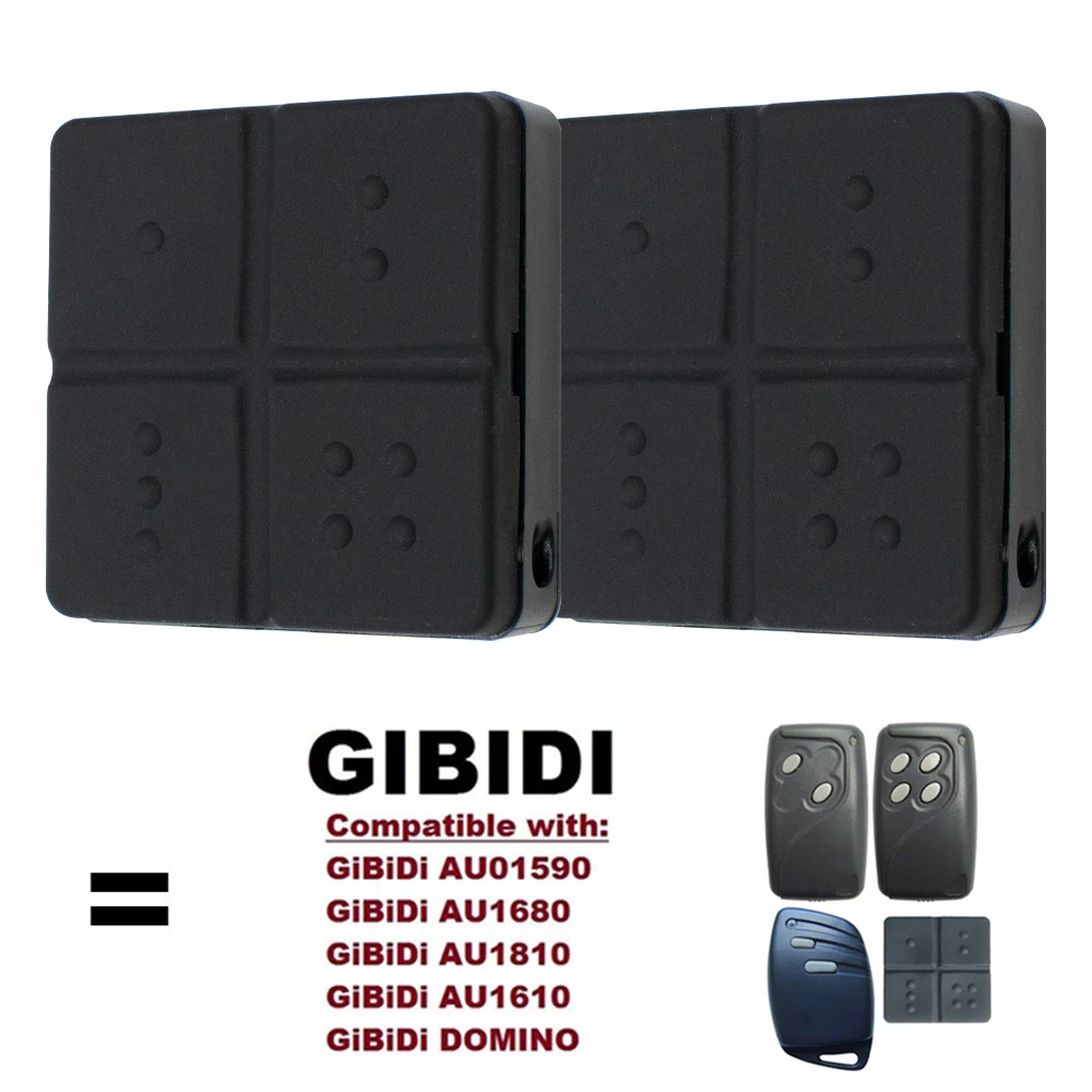 

100% Compatible GIBIDI Garage Remote Control AU01590 AU1600 AU1610 AU1680 AU1810 DOMINO 433MHz Rolling Code Gate Door Opener