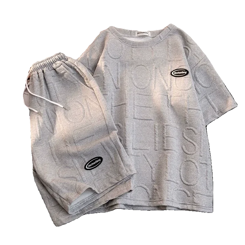 

Свободная мужская футболка ort Sve и комплект orts, летняя спортивная одежда, повседневный комплект свободной одежды для мальчиков-подростков