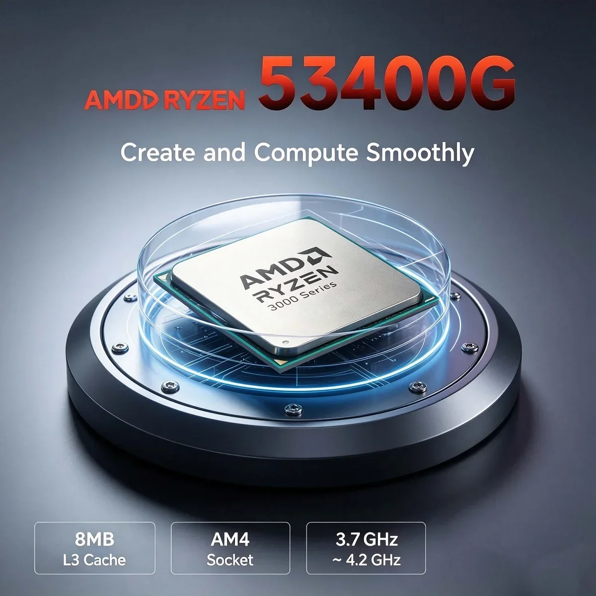 AMD Ryzen 5 3400G R5 3400G Desktop Gaming Processor CPU 4.2GHz 4-Core 8-Thread AM4 L3 8M No Cooler