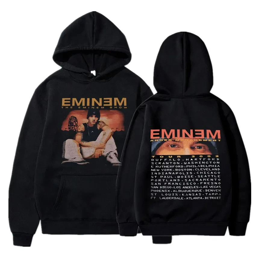 

2024 New Fashion and Trendy Boys Printed Spring and Autumn Top Eminem Men's and Women's Hooded Sweatshirt Rick Fun Shipping Fast