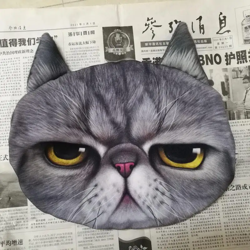 CHIZIYO-Adorável 3D Impresso Animais Rosto Encosto de Cabeça Do Carro, Fronha, Pescoço, Auto Segurança Encosto de Cabeça Suprimentos sem Enchimento, Novo, Legal