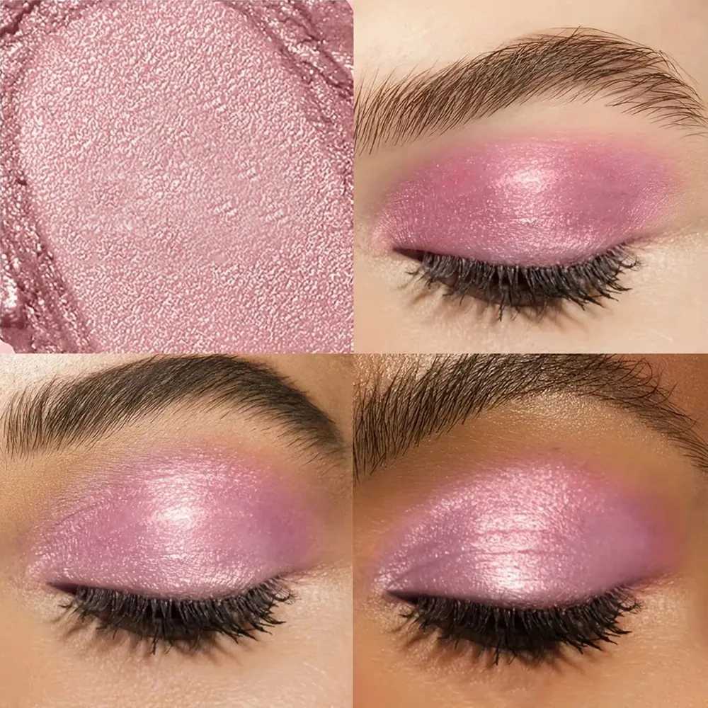 きらめくピンクのアイシャドウペンシル、モノクロのハイライトとブライトニングアイペン、シングルスティック、シマー仕上げのメイクアップアクセサリー、Ca