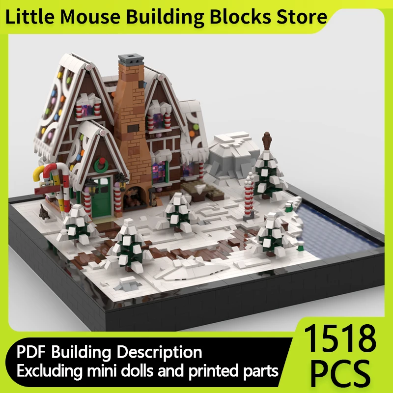 Modelo City Street View, ladrillos de construcción MOC, casa de pan de jengibre, Diorama, tecnología Modular, regalos, vacaciones, montar, traje de juguete para niños