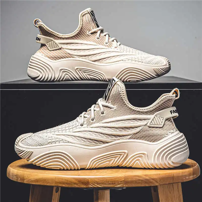 

Thin Heel Normal Leather Beige Trainers Trails And Hiking Hiking Shoes Men's Sneakers Sports Luxus 2025new Choes Krasovka