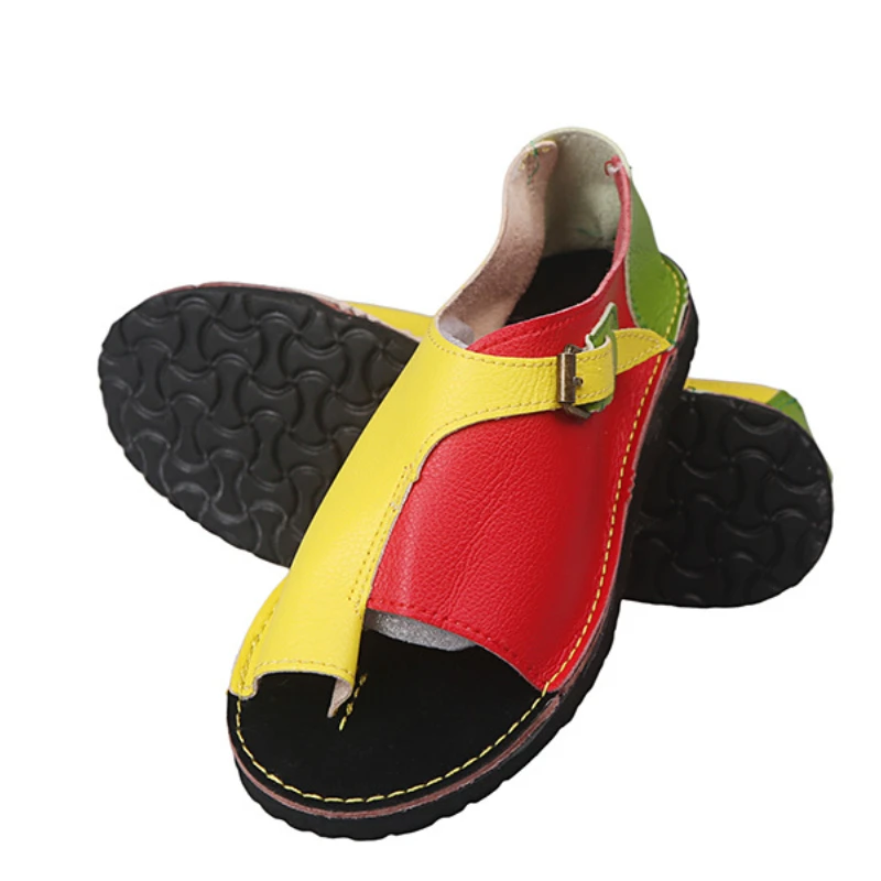 Donne comode scarpe semplici piattaforma piatta signore Casual punta grande correzione del piede sandali ortopedici Bunion Corrector Flip Flop