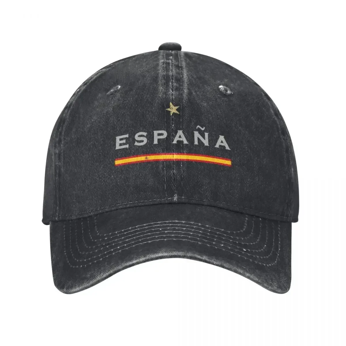 Female Cowboy Golf Hat Rock Womens Trucker Cap Classic ESPANA Flag Star Spain Sport Retro Denim Washed Baseball Caps