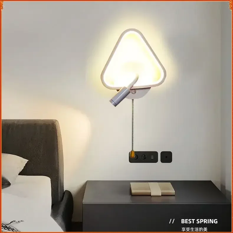 

Indoor LED Wall Light with Switch Interior Wall Lamp Decorat Bedroom Hotel Guest Room Lighting for A Bedside Reading Light