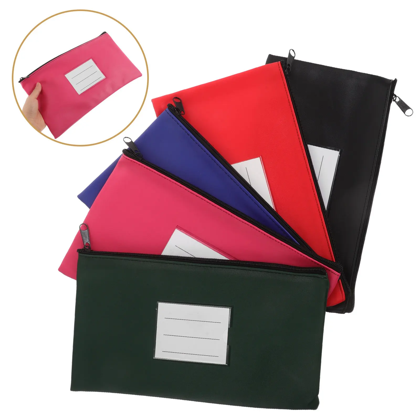 5pcs-receipt-organizer-pu-money-bags-zippered-document-holder-office-home-travel-card-organizer-pouch-credit-card-pouch