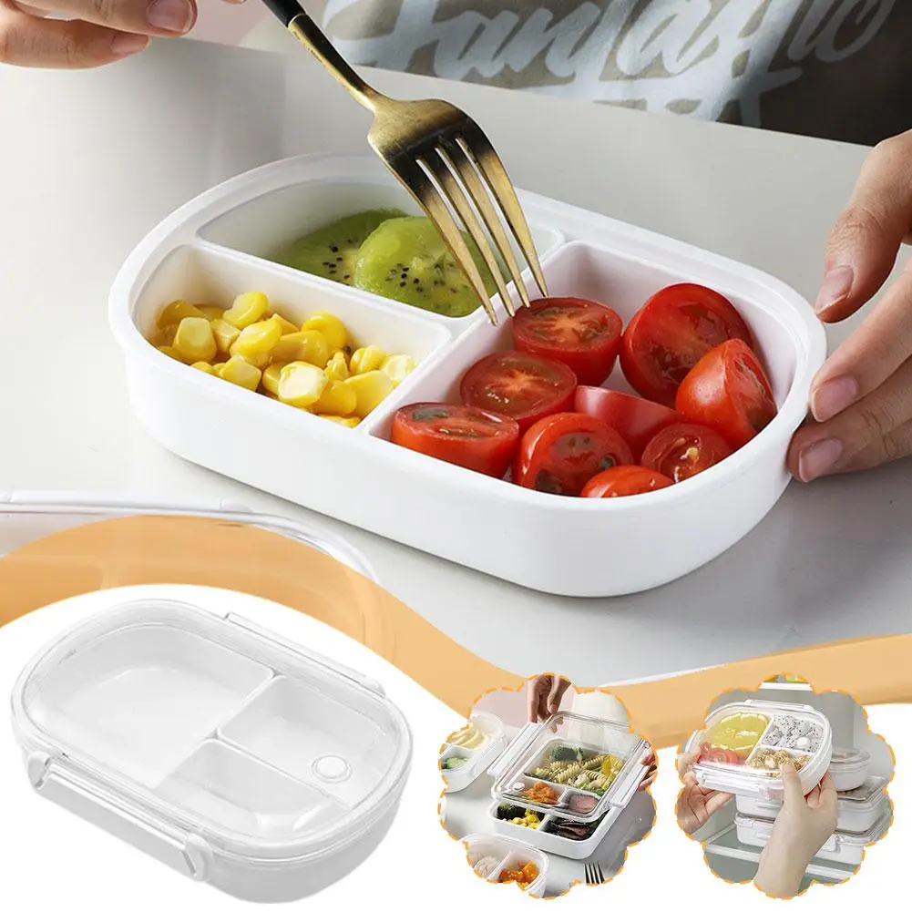 Lunch Box Portable Bento Box With Compartment Picnic Bento Box Fruit Container Microwave Oven Dinnerware for Student L8Y0