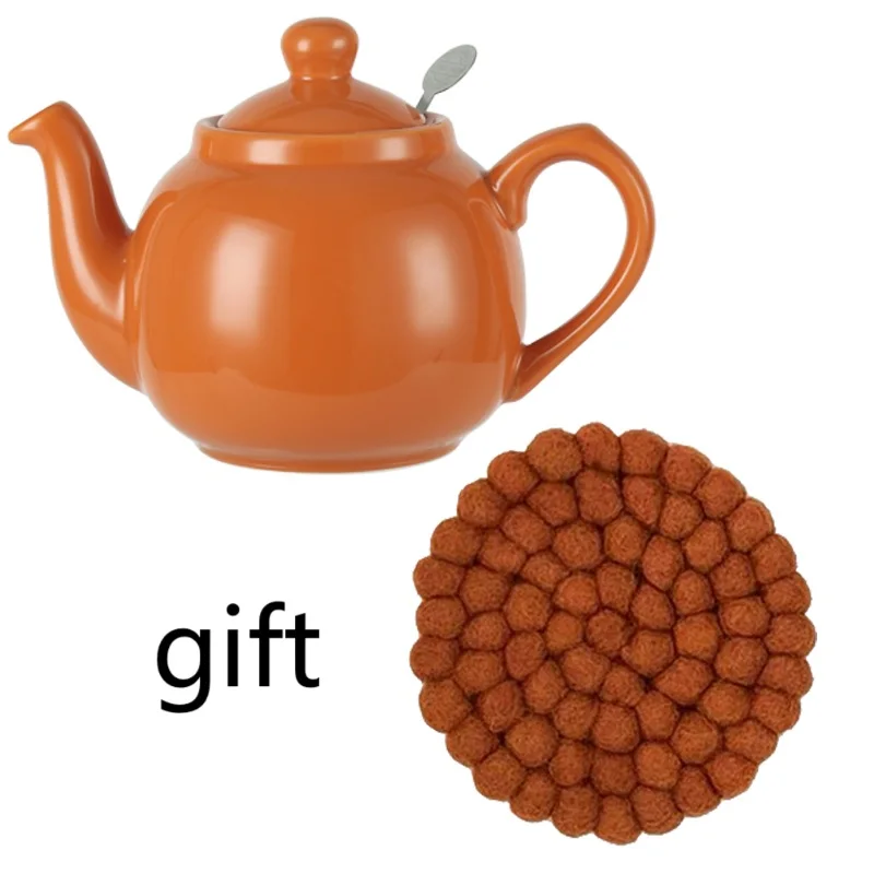 

London Pottery Farmhouse Series 2 чашки чайник оранжевый британский керамический чайник 600 мл для послеобеденного чая чайный сервиз чайники