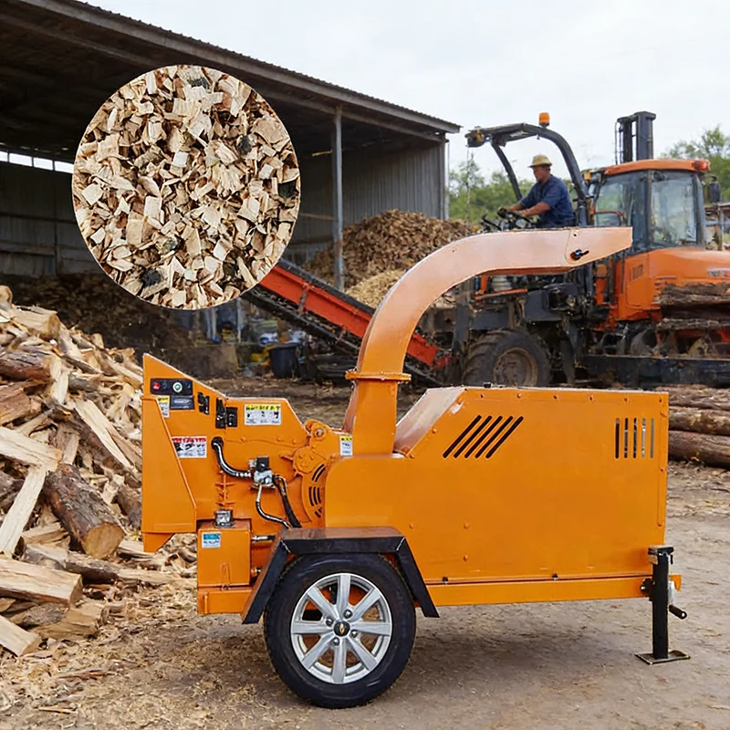 

Customized Wood Chipper Shredder Best Selling Eco-friendly Wood Crusher Portable Farm Garden Branch Crusher Easy to Operate