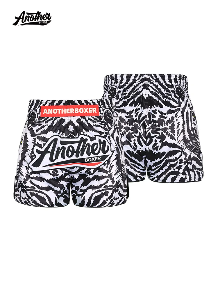 

Muay Thai Fight Kickboxing Shorts Fitness Tiger Boxing Shorts Embroidery Thailand Gym Training Black MMA Jujitsu Pants